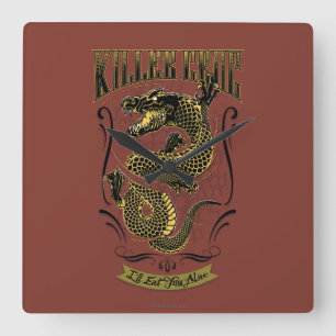 Suicide Squad   Killer Croc Tattoo Fyrkantig Klocka