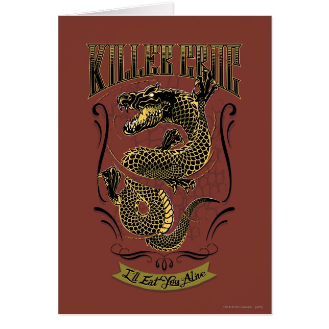 Suicide Squad | Killer Croc Tattoo Hälsningskort (Framsidan)