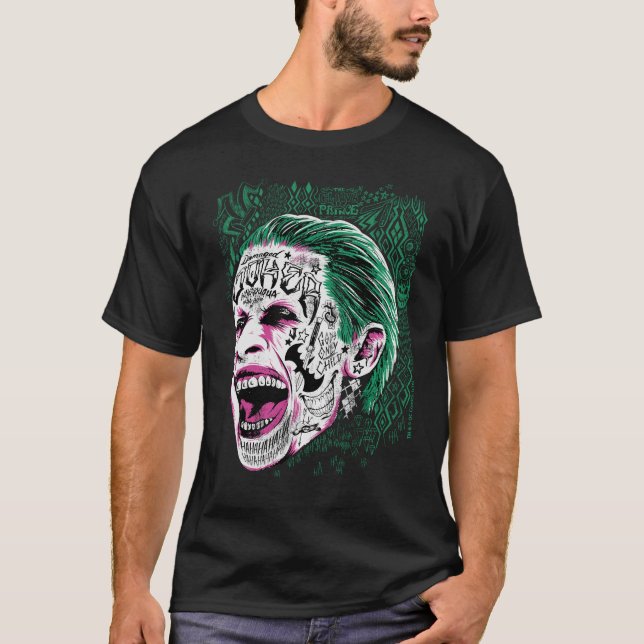 Suicide Squad | Laugher Joker Head Sketch Tee (Framsida)