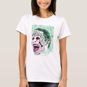 Suicide Squad Laugher Joker Head Sketch Tee