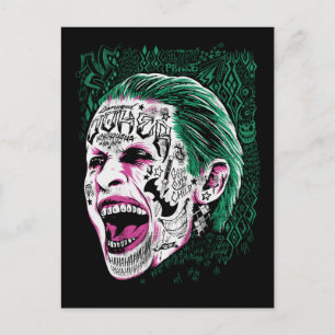 Suicide Squad Laugher Joker Head Sketch Vykort