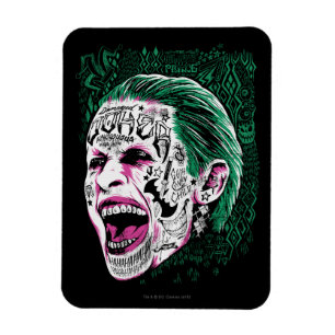 Suicide Squad Laughing Joker Head Sketch Magnet