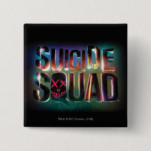 Suicide Squad Logotyp för färgglöd Knapp
