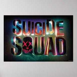Suicide Squad Logotyp för färgglöd Poster