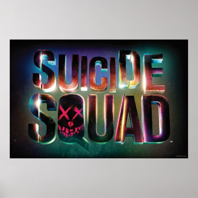 Suicide Squad | Logotyp för färgglöd Poster (Framsidan)
