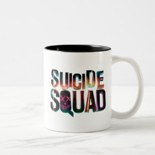 Suicide Squad Logotyp för färgglöd Två-Tonad Mugg