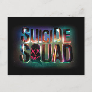 Suicide Squad Logotyp för färgglöd Vykort