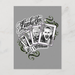 Suicide Squad "Lucky You"-kort Vykort