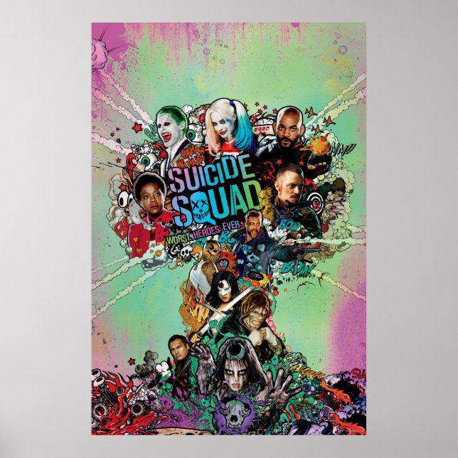 Suicide Squad | Mushroom Cloud Explosion Poster (Framsidan)