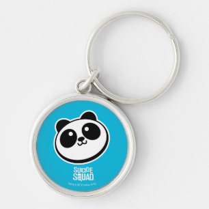 Suicide Squad Panda Purveyers Logotyp Rund Silverfärgad Nyckelring