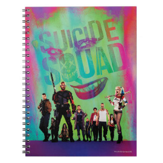 Suicide Squad | Poster av Joker- och Squad-Grönt Anteckningsbok