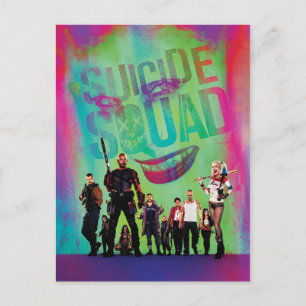Suicide Squad Poster av Joker- och Squad-Grönt Vykort