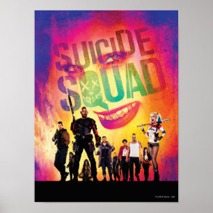 Suicide Squad   Poster av Joker- och Squad-Orange