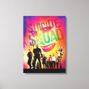 Suicide Squad Poster av Joker- och Squad-Orange Canvastryck