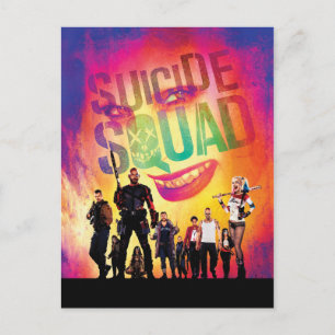 Suicide Squad Poster av Joker- och Squad-Orange Vykort