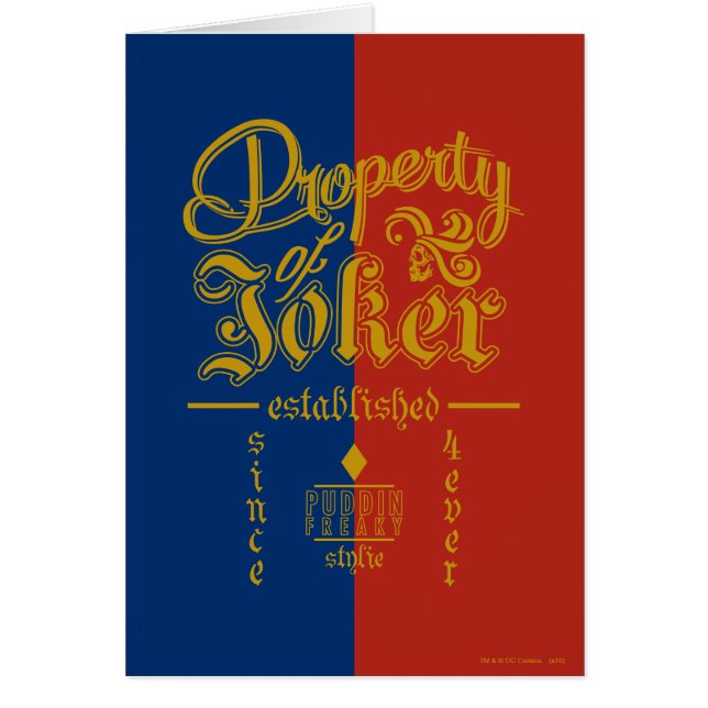 Suicide Squad | Puddin Freaky Hälsningskort (Framsidan)