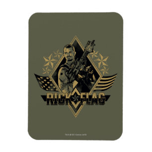 Suicide Squad Rick Flagga Badge Magnet