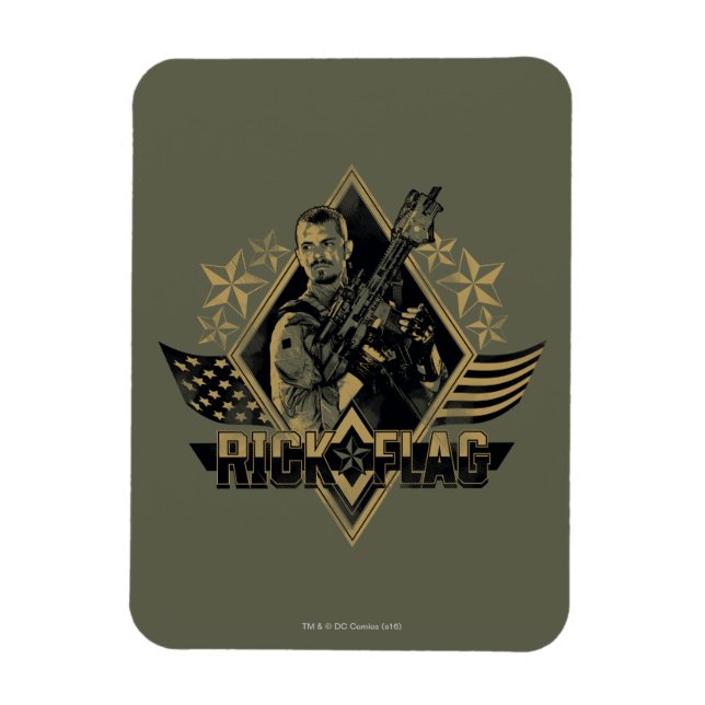 Suicide Squad | Rick Flagga Badge Magnet (Vertikal)