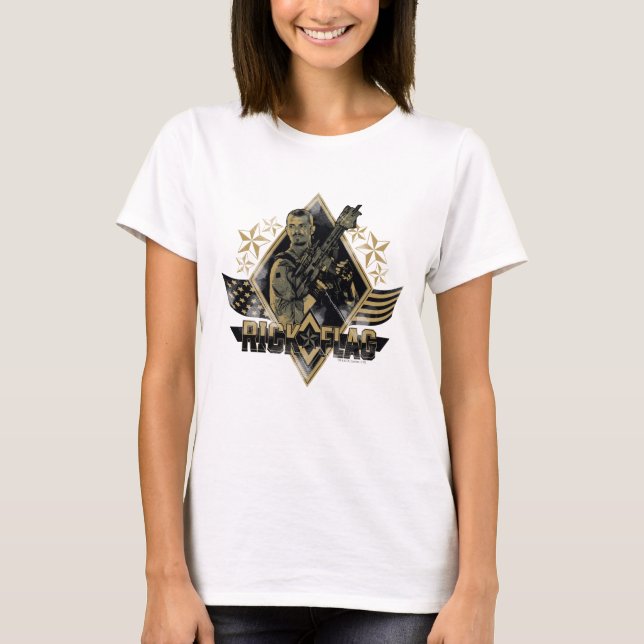 Suicide Squad | Rick Flagga Badge T Shirt (Framsida)