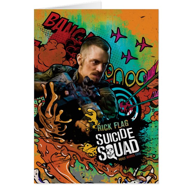 Suicide Squad | Rick Flagga Character Graffiti Hälsningskort (Framsidan)
