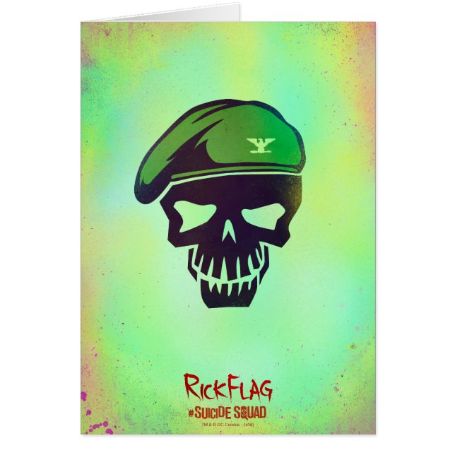 Suicide Squad | Rick Flagga Head Icon Hälsningskort (Framsidan)