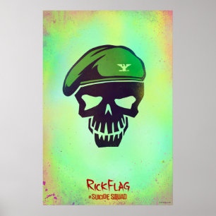 Suicide Squad   Rick Flagga Head Icon Poster