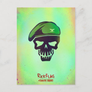 Suicide Squad   Rick Flagga Head Icon Vykort