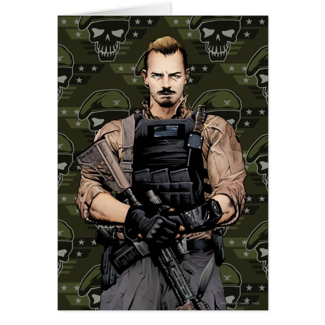 Suicide Squad | Rick Flagga Tecknad Bok Art Hälsningskort (Framsidan)