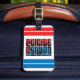 Suicide Squad | Röd och blå Logotyp Bagagebricka (Front Insitu 2)