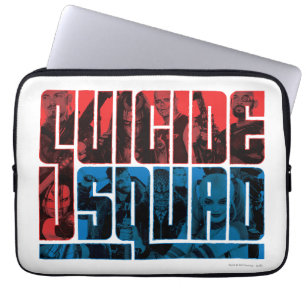 Suicide Squad Röd och blå Logotyp Laptop Fodral