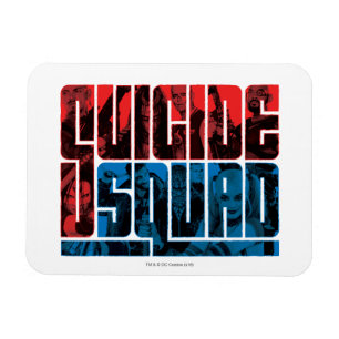Suicide Squad Röd och blå Logotyp Magnet