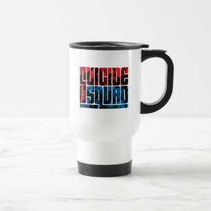 Suicide Squad   Röd och blå Logotyp Resemugg