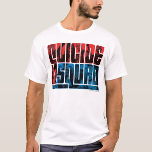 Suicide Squad   Röd och blå Logotyp T-shirt