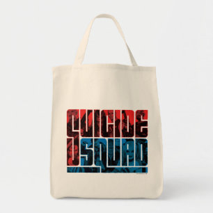 Suicide Squad   Röd och blå Logotyp Tygkasse