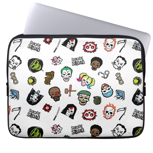 Suicide Squad | Självmord Squad Emoji Mönster Laptop Fodral (Framsidan)