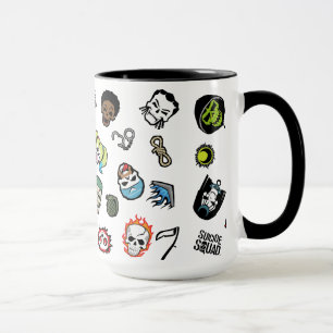 Suicide Squad Självmord Squad Emoji Mönster Mugg