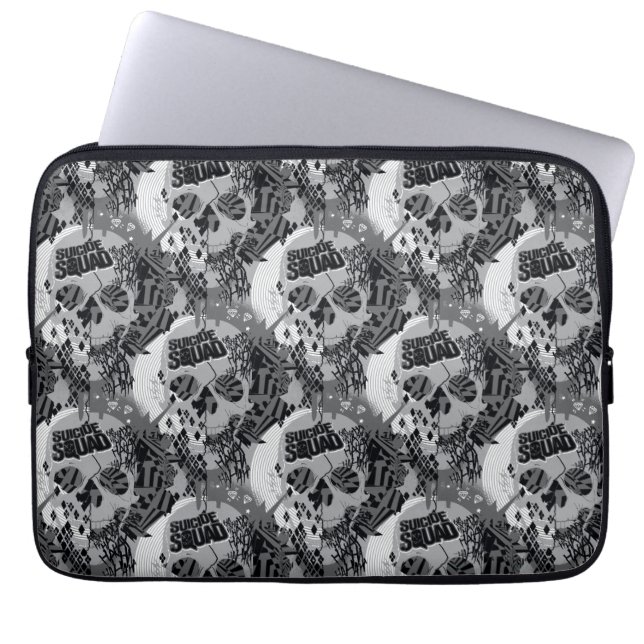 Suicide Squad | Skull Mönster Laptop Fodral (Framsidan)