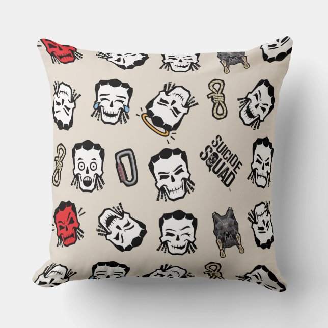 Suicide Squad | Slipknot Emoji Mönster Kudde (Framsida)