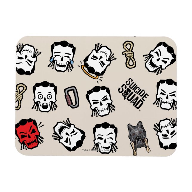 Suicide Squad | Slipknot Emoji Mönster Magnet (Horisontell)