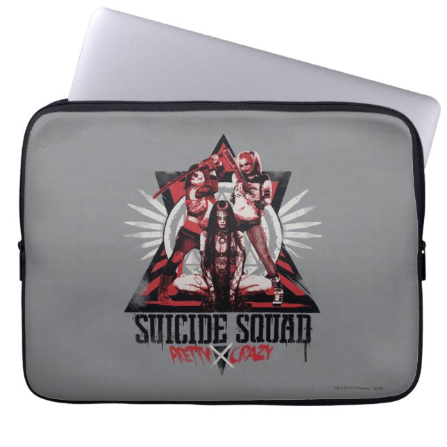 Suicide Squad | Söt Crazy Squad Girls Laptop Fodral (Framsidan)