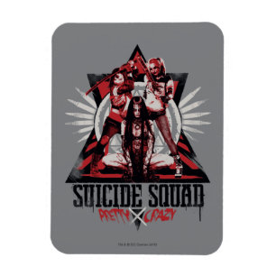 Suicide Squad Söt Crazy Squad Girls Magnet