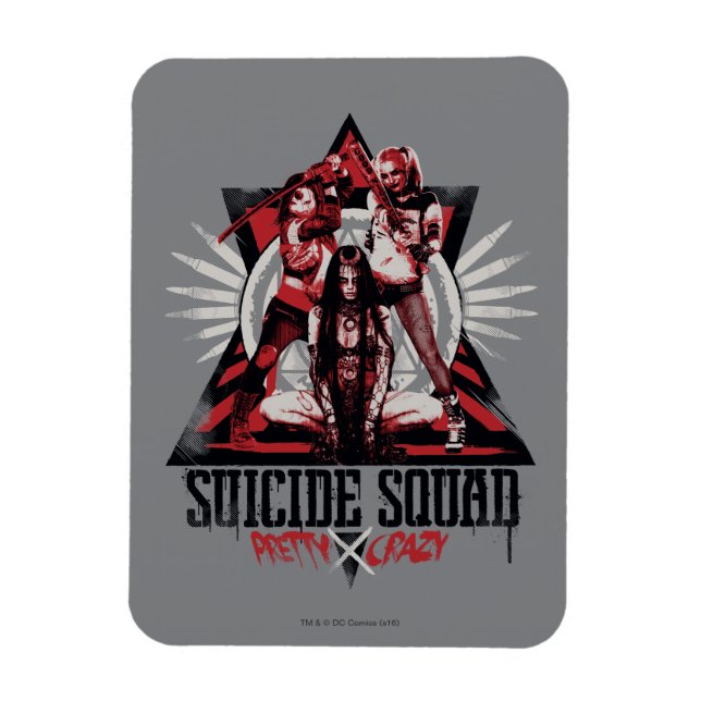 Suicide Squad | Söt Crazy Squad Girls Magnet (Vertikal)