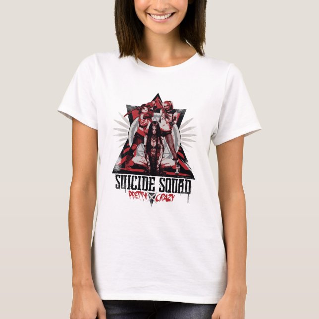 Suicide Squad | Söt Crazy Squad Girls T-shirt (Framsida)