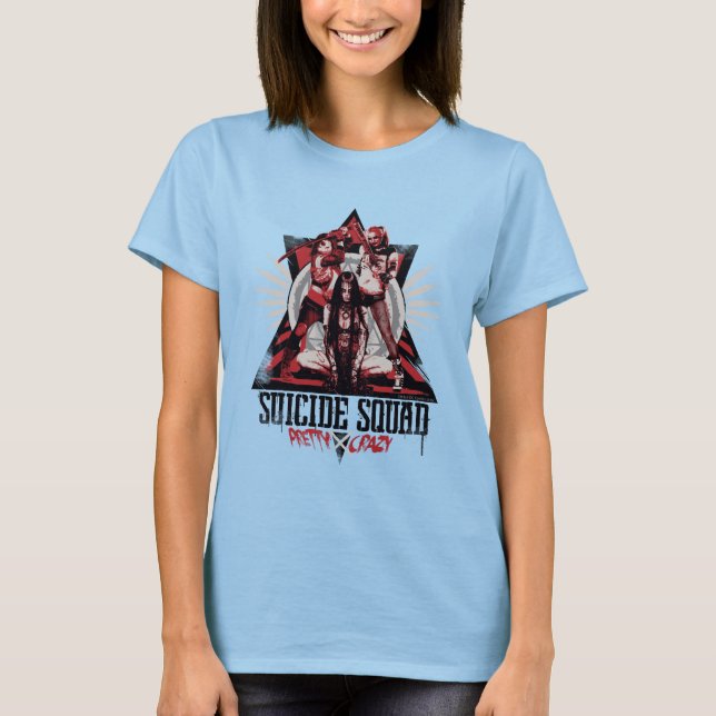 Suicide Squad | Söt Crazy Squad Girls Tee Shirt (Framsida)