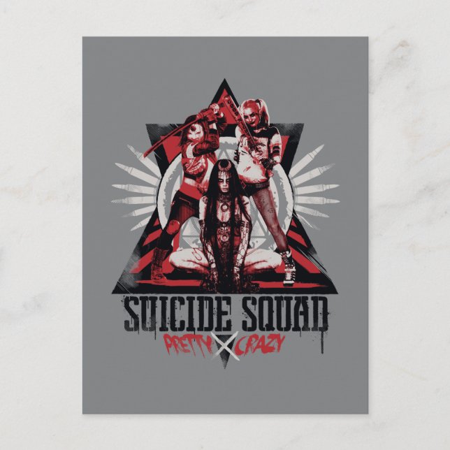 Suicide Squad | Söt Crazy Squad Girls Vykort (Framsida)