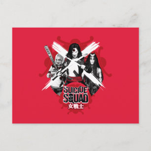 Suicide Squad Squad Girls "Female Warrior" Vykort