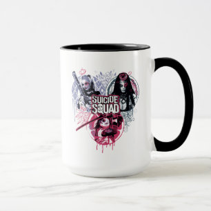 Suicide Squad Squad Girls Graffiti Badges Mugg