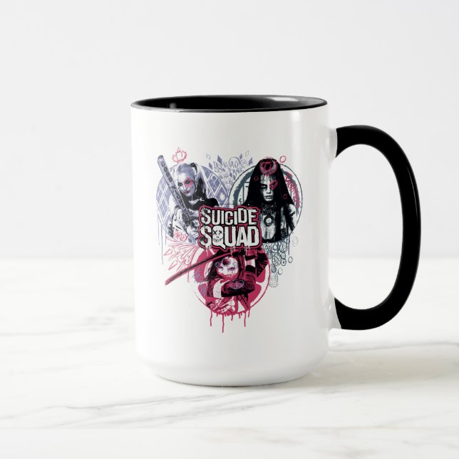 Suicide Squad | Squad Girls Graffiti Badges Mugg (Höger)