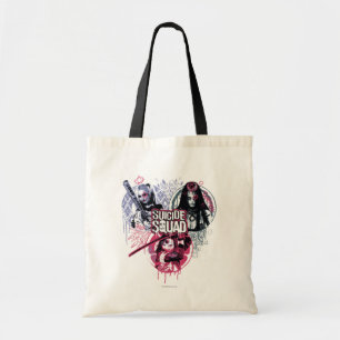 Suicide Squad Squad Girls Graffiti Badges Tygkasse