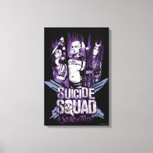 Suicide Squad Squad Girls "In Squad We Trust" Canvastryck